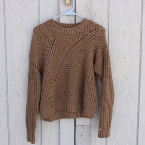 Tommy Hilfiger Brown Cable Knit Sweater